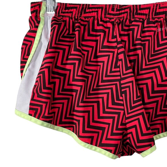 Nike Dri-Fit Red Black Chevron Running Shorts Size S - Picture 8 of 12